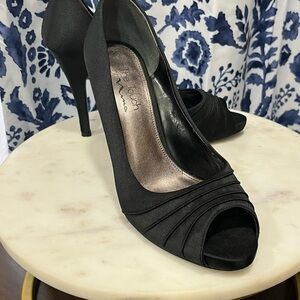 Elegant Black Peep-Toe Heels